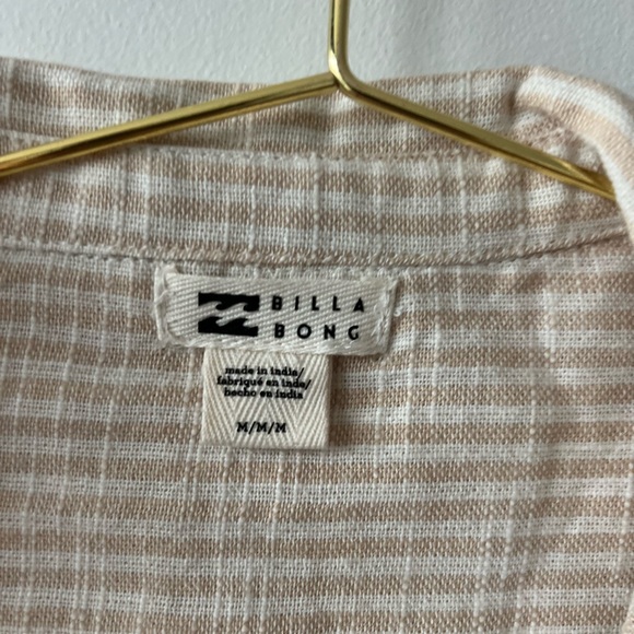 NWT Billabong Beige/Cream/White Long Sleeve Button Up Jumpsuit - Picture 7 of 9